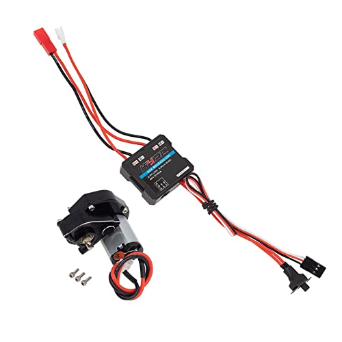Oshhni 1/24 RC Motor ESC Set Elektronischer Drehzahlregler für Axi00002 Jlu Zubehör Raupenfahrzeuge RC Auto, Schwarz von Oshhni