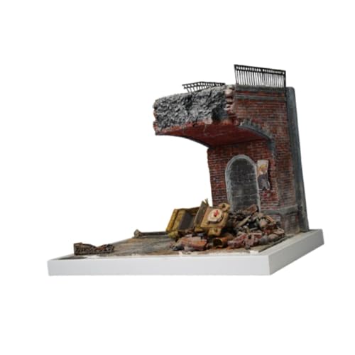 Oshhni 1/35 Bridge Building Model Architecture Szene Micro Landscape DIY Assemblermodell, Style A von Oshhni