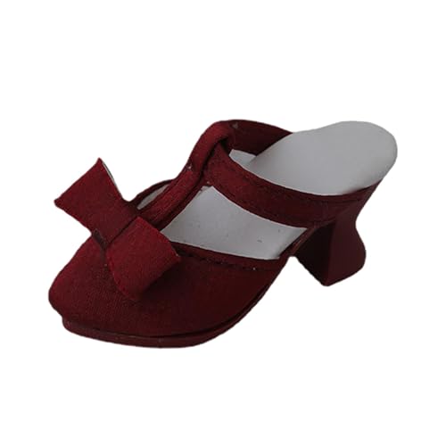 Oshhni 1/4 BJD Puppenschuhe Sandalen Mode Kleid up Zehen High Heels Mädchen Puppenzubehör, Rot Oshhni 1/4 BJD Puppenschuhe Sandalen Mode Kleid up Zehen High Heels Mädchen Puppenzubehör, Rot von Oshhni
