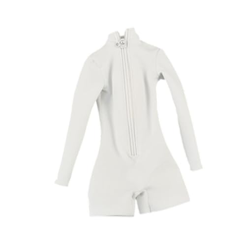 Oshhni 1/6 Actionfiguren Jumpsuit weibliche Figurenkleidung, handgefertigtes Puppendekor, Weiß von Oshhni