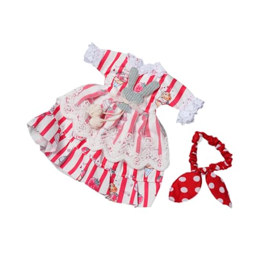 Oshhni 1/6 BJD Puppe Prinzessin Kleid Oufit Dress up Party Kleid Cosplay für 30cm Action Figur Puppe, Rot Oshhni 1/6 BJD Puppe Prinzessin Kleid Oufit Dress up Party Kleid Cosplay für 30cm Action Figur Puppe, Rot von Oshhni