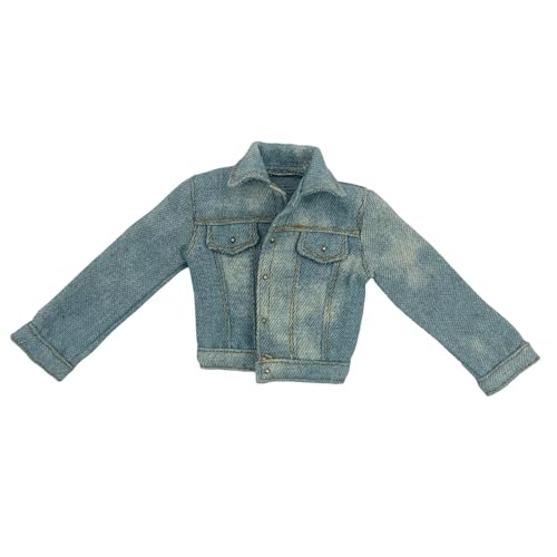 Oshhni 1/6 Puppenjacke Puppenkleidung, stilvolle Mini -Kinder tun Playset, Kostüm -Outfit, für 12 '' Actionfiguren Dekoration, Hellblau von Oshhni