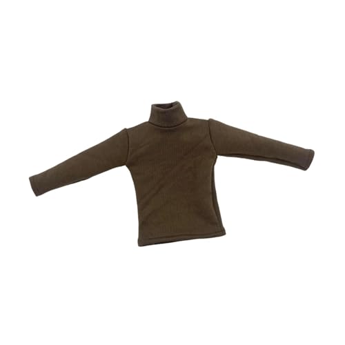 Oshhni 1/6 Skala Figur Pullover Langarm Pullover Fashion Stylish Casual Sweater Basic Top für 12 -Zoll -Figuren ACCS, Braun von Oshhni