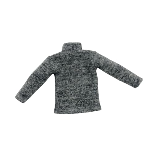 Oshhni 1/6 Skala Figur Pullover Langarm Pullover Fashion Stylish Casual Sweater Basic Top für 12 -Zoll -Figuren ACCS, Grau von Oshhni