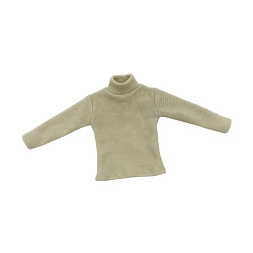 Oshhni 1/6 Skala Figur Pullover Langarm Pullover Fashion Stylish Casual Sweater Basic Top für 12 -Zoll -Figuren ACCS, Khaki von Oshhni