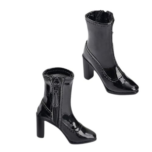 Oshhni 1/6 Skala Frauen Abbildung Kurze Stiefel Mini DIY Styling Dressing Requisis Mode für weibliche Figuren Puppen High Heeled Schuhe von Oshhni