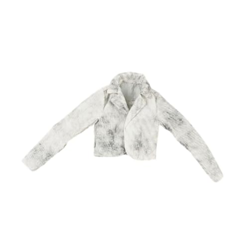 Oshhni 1/6 Skala Frauen Figuren Mantel Kleidung Trendy Casual Bequemes Requisiko -Accessary Soft Miniatur Outfit für Actionfigur, Weiß von Oshhni