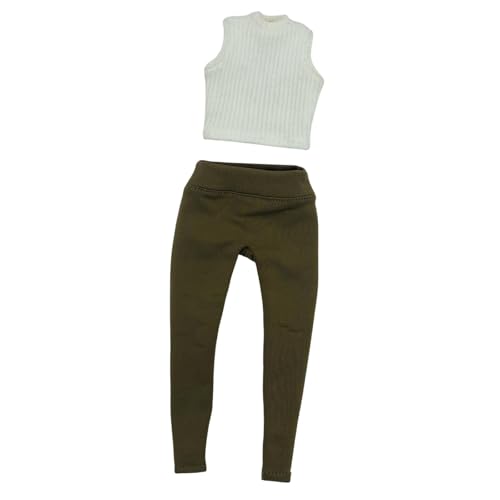 Oshhni 1/6 gestrickte Weste mit Hosen Basic Tank Cosplay Stricktan Tank Top ärmellose Top für 12 -Zoll -Kleiderzubehör, Weiß Oshhni 1/6 gestrickte Weste mit Hosen Basic Tank Cosplay Stricktan Tank Top ärmellose Top für 12 -Zoll -Kleiderzubehör, Weiß von Oshhni