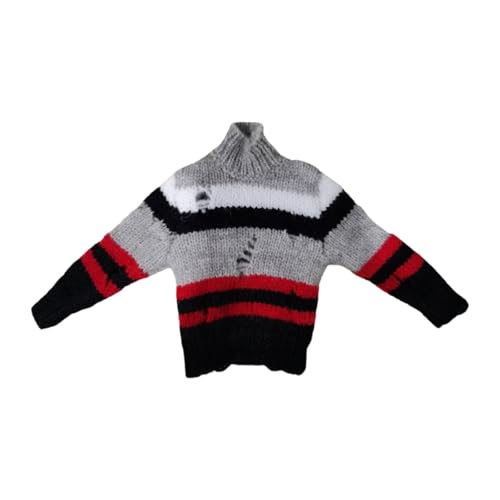 Oshhni 1/6 männliche Actionfiguren, Pullover, Puppenkleidung, DIY-Anziehszene, Foto-Requisite, Kleidungsmodell, Kostüm, für 12-Zoll-Figurenkörper, Grau von Oshhni