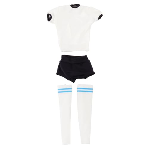 Oshhni 1/6 weibliche Puppenkleidung, Miniatur-Kurzarm und Shorts, Sportbekleidung, lässige Mode, handgefertigt, für 12-Zoll-Actionfiguren, Weiß Blau Enge Passform Oshhni 1/6 weibliche Puppenkleidung, Miniatur-Kurzarm und Shorts, Sportbekleidung, lässige Mode, handgefertigt, für 12-Zoll-Actionfiguren, Weiß Blau Enge Passform von Oshhni