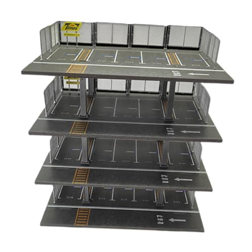 Oshhni 1/64 Druckguss Modellauto Vitrine, Parkplatz Vitrine, Hintergrund, Tischdekor für Puppen, Legierungsauto, Sportwagen, Spielzeugautos, Japanisch 4-Schicht Oshhni 1/64 Druckguss Modellauto Vitrine, Parkplatz Vitrine, Hintergrund, Tischdekor für Puppen, Legierungsauto, Sportwagen, Spielzeugautos, Japanisch 4-Schicht von Oshhni