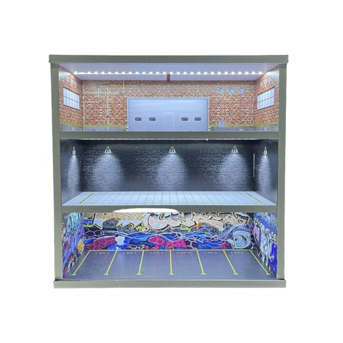 Oshhni 1/64 Modellauto-Vitrine, Parkplatz-Szene, Garage, Diorama, Foto-Requisite, staubdicht, Vitrine, Organizer, Spielzeugauto-Vitrine, Style A Oshhni 1/64 Modellauto-Vitrine, Parkplatz-Szene, Garage, Diorama, Foto-Requisite, staubdicht, Vitrine, Organizer, Spielzeugauto-Vitrine, Style A von Oshhni