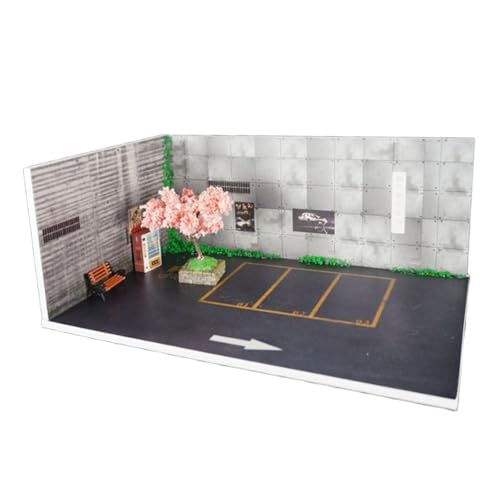Oshhni 1/64 Scale Car Model Parking Lot Szene Mini Alloy Car Model Garage Hintergrund, Keine Staubbedeckung Oshhni 1/64 Scale Car Model Parking Lot Szene Mini Alloy Car Model Garage Hintergrund, Keine Staubbedeckung von Oshhni