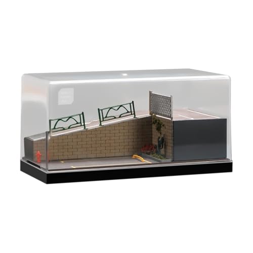 Oshhni 1/64 Skala Modell Auto Display Fall Szenen Parkplatz Dekoration Micro Landschaft Decor Display Box, Ohne Figur von Oshhni