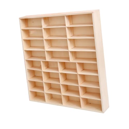 Oshhni 1/64 Toy Cars Organizer Cars Wheels Display Hülle Holzsparanstellungen Anzeigschrank für Puppengeschäfte -Zahlen, 28 Gitter von Oshhni