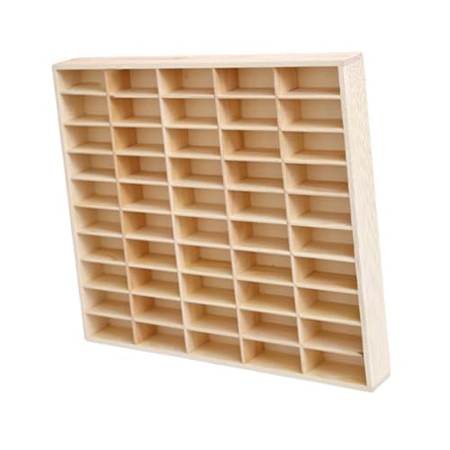 Oshhni 1/64 Toy Cars Organizer Cars Wheels Display Hülle Holzsparanstellungen Anzeigschrank für Puppengeschäfte -Zahlen, 50 Gitter von Oshhni