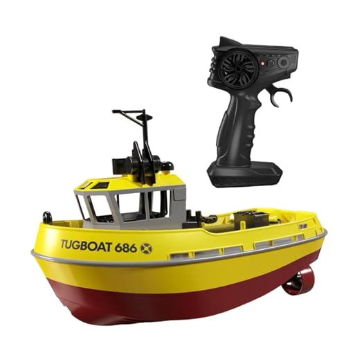 Oshhni 1/72 RC Tugboat Play Water Toy, vorwärts rückwärts doppelter Motor Fernbedienungsboot und Fernbedienung für Kinderbools Geschenk, Gelb Oshhni 1/72 RC Tugboat Play Water Toy, vorwärts rückwärts doppelter Motor Fernbedienungsboot und Fernbedienung für Kinderbools Geschenk, Gelb von Oshhni