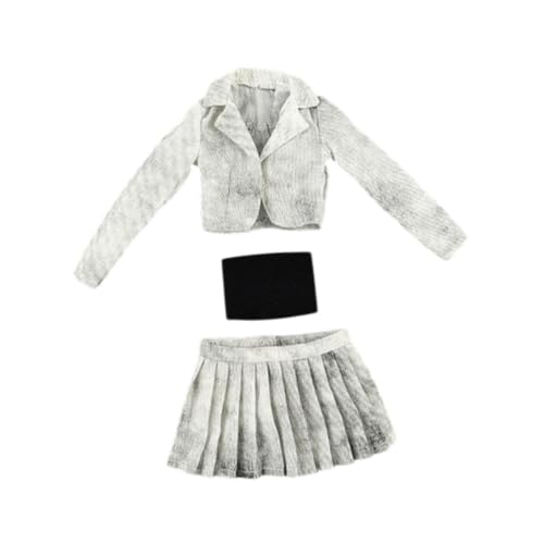 Oshhni 1: 6 Kurze Jacke, und Tube -Top Set für Action Fig, Weiß Schwarz Oshhni 1: 6 Kurze Jacke, und Tube -Top Set für Action Fig, Weiß Schwarz von Oshhni