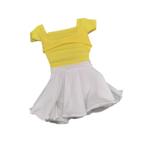 Oshhni 1: 6 -Skala Faltenrockanzug für 12 "Actionfiguren Stylish Fashion Costum Miniatur Doll Clothing ACCS, Gelb Weiss Oshhni 1: 6 -Skala Faltenrockanzug für 12 "Actionfiguren Stylish Fashion Costum Miniatur Doll Clothing ACCS, Gelb Weiss von Oshhni