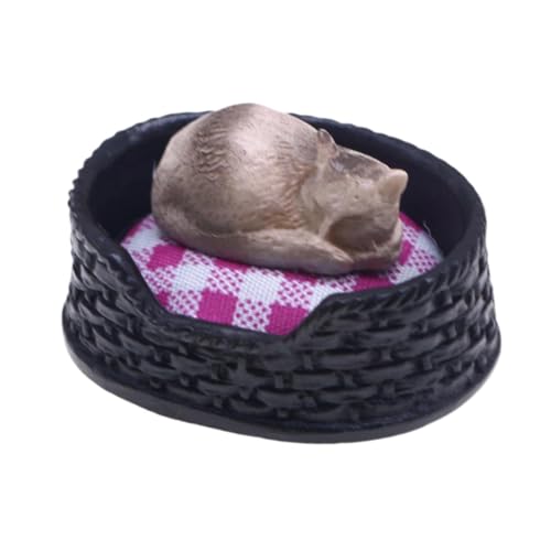 Oshhni 1:12 Mini Kitty Dekor mit Haustier Schlafbett DIY ACCS Cupcake Topper Als Geschenk Oshhni 1:12 Mini Kitty Dekor mit Haustier Schlafbett DIY ACCS Cupcake Topper Als Geschenk von Oshhni