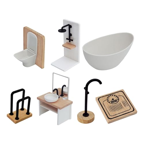Oshhni 1:12 Puppenhaus Badezimmer Set Waschbecken Puppenhaus Dekoration Zubehör Ornamente Rollenspiel Spielzeug Badewanne Miniaturmöbel, 7pcs Gesetzt Oshhni 1:12 Puppenhaus Badezimmer Set Waschbecken Puppenhaus Dekoration Zubehör Ornamente Rollenspiel Spielzeug Badewanne Miniaturmöbel, 7pcs Gesetzt von Oshhni