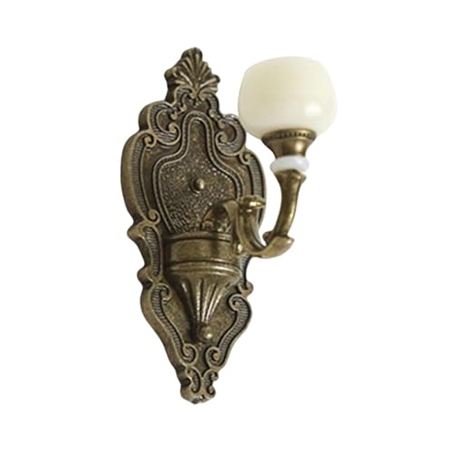 Oshhni 1:12 Puppenhaus-Wandlampe, Puppenhaus-Leuchte, Geschenk, Ornamente, Mini-Wandlampe, Rollenspiel-Spielzeug für Landschafts-Wohnkultur, Einzelne Bronzelampe Oshhni 1:12 Puppenhaus-Wandlampe, Puppenhaus-Leuchte, Geschenk, Ornamente, Mini-Wandlampe, Rollenspiel-Spielzeug für Landschafts-Wohnkultur, Einzelne Bronzelampe von Oshhni