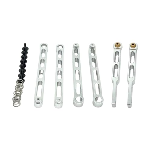 Oshhni 1:12 RC-Auto-Achszugstangensatz, einfache Installationsänderung, RC-Auto-Upgrade-Teile, Reparaturteile für MN82 LC79-Spielzeugfahrzeuge, Silber von Oshhni
