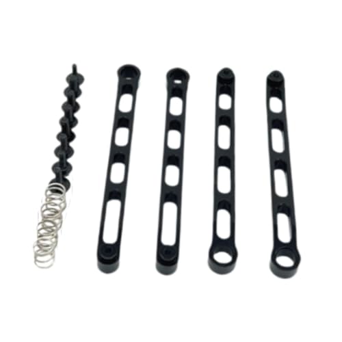 Oshhni 1:12 RC-Car-Vorderachs-Zugstangensatz, Vorderachsteile, Robustes Metall, direkter Ersatz von Teilen für MN82 MN82Pro MN82T RC-Fahrzeuge, Schwarz von Oshhni