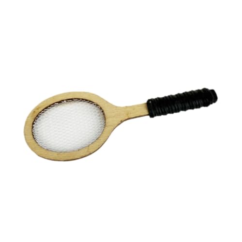 Oshhni 1:12 Skala Dollhouse Tennis Schläger Desktop Mini Tennis Schläger Szenerie Puppenzubehör Dekoration von Oshhni