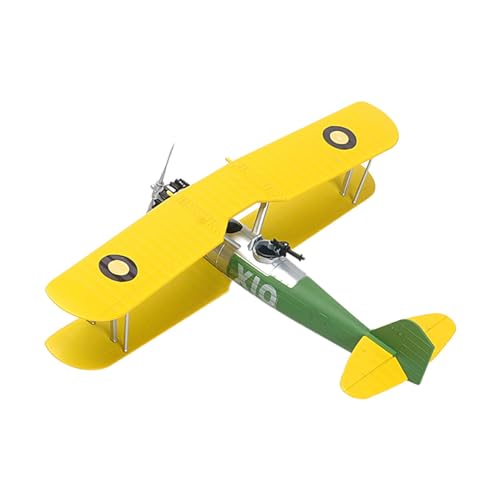 Oshhni 1:48 Kampfflugzeug-Bausätze 3D-Puzzle Geburtstagsgeschenk 4D Zusammenbau Desktop-Dekoration für Kinder Erwachsene DIY Flugzeug Handarbeit, Gelb X10 von Oshhni