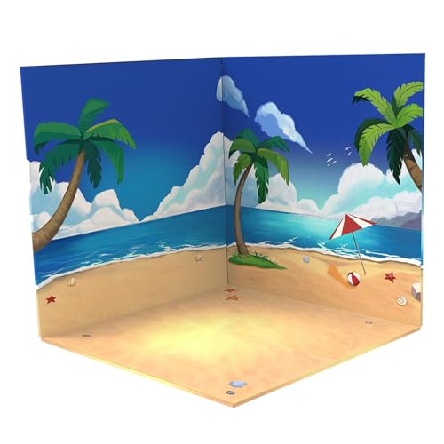 Oshhni 1:6 Hintergrund Szene Organizer Layout Szene Display Simulation Parkplatz Hintergrund für Diecast Auto, Strand von Oshhni