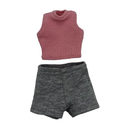 Oshhni 1:6 Tanktop mit Shorts Basic Crop Outfit Stylische Modekleidung sitzendes Oberteil Ankleiden für 12" Figuren Körperaccessoire, Grau Oshhni 1:6 Tanktop mit Shorts Basic Crop Outfit Stylische Modekleidung sitzendes Oberteil Ankleiden für 12" Figuren Körperaccessoire, Grau von Oshhni