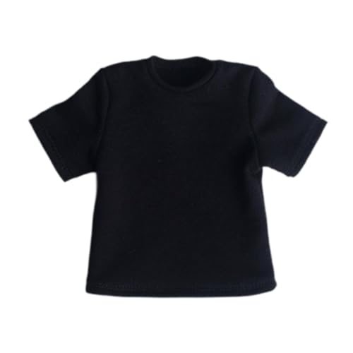 Oshhni 1:6 männliches T-Shirt Actionfigur Kleidung Kleines lässiges DIY-Geschenk Miniaturkleidung für 12-Zoll-Actionfiguren-Puppenkörperzubehör, Schwarz Oshhni 1:6 männliches T-Shirt Actionfigur Kleidung Kleines lässiges DIY-Geschenk Miniaturkleidung für 12-Zoll-Actionfiguren-Puppenkörperzubehör, Schwarz von Oshhni