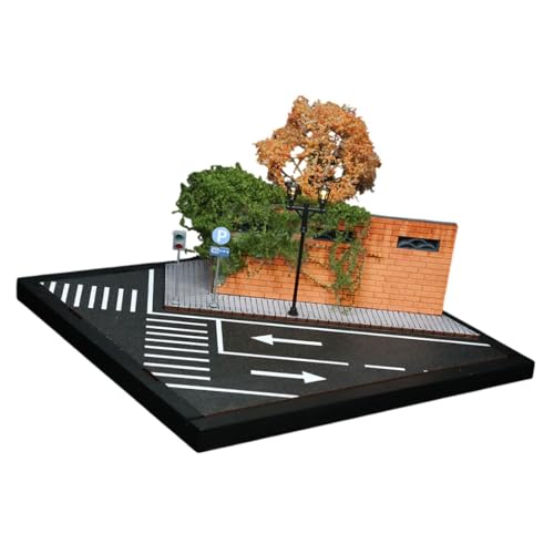 Oshhni 1:64 Modell Auto Parkplatz Szene Parkplatz Landschaft Straße Hintergrund Bord Sand Tabelle Szene für Mini Auto von Oshhni