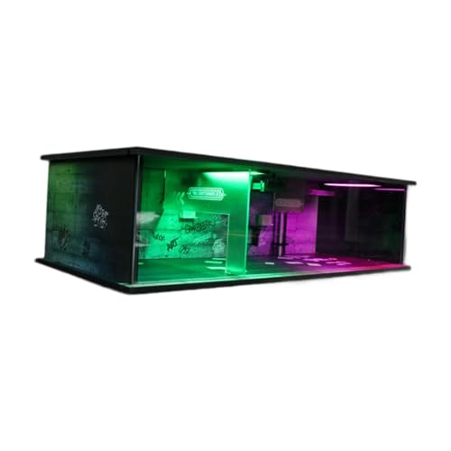 Oshhni 1:64 Modell modellauto Show case fahrzeugszene spielerspeicher organisator maragen po. garagen Display garagen für steicast co -actionfiguren von Oshhni