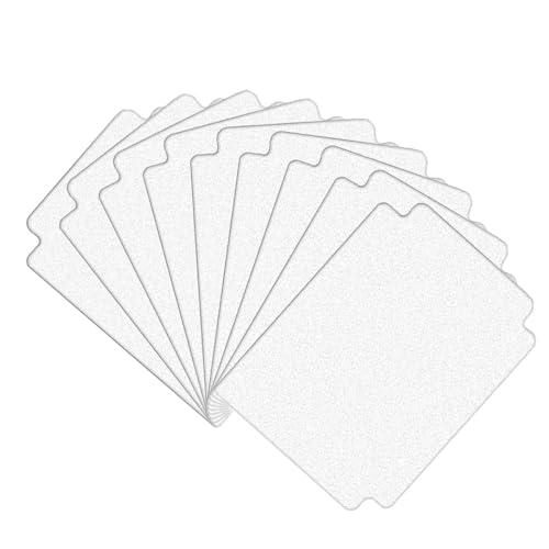 Oshhni 10 Stück Sammelkartenteiler Kartenseitenteiler Karten Kartensortierseiten Standardgröße für Kartendeckbox für Sportkarten, Weiß von Oshhni