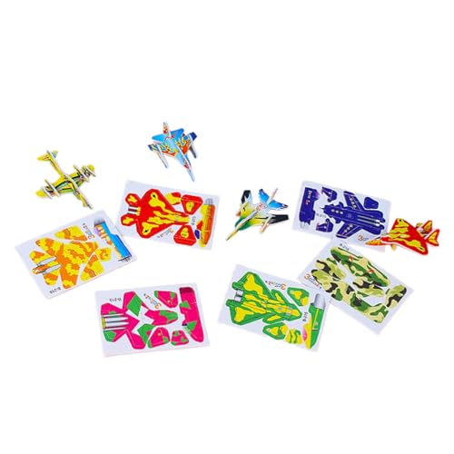 Oshhni 10-teiliges 3D-Puzzle, Panzerflugzeug-Puzzle, Kunsthandwerk, einzigartige Geschenke, Entwicklung kognitiver Fähigkeiten, Lernspielzeug, Flugzeug von Oshhni