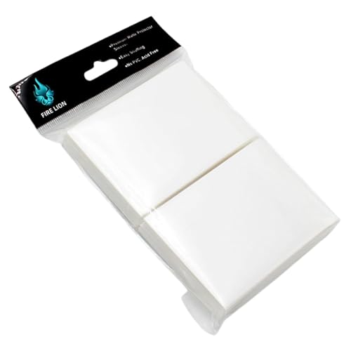 Oshhni 100 Stück Kartenhüllen, mattiert, vielseitige Geschenke, hohe Leistung, leicht, für Sammlerkartenhalter-Schutz, Weiß Oshhni 100 Stück Kartenhüllen, mattiert, vielseitige Geschenke, hohe Leistung, leicht, für Sammlerkartenhalter-Schutz, Weiß von Oshhni