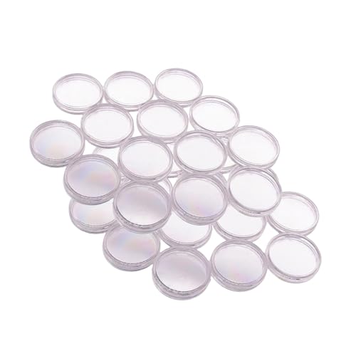 Oshhni 100 pcs Clear Münzkapseln Münzhalter 20 mm Beschützer, transparent, schützender Stabiler Organizer Rund Silber Dollar Fall von Oshhni