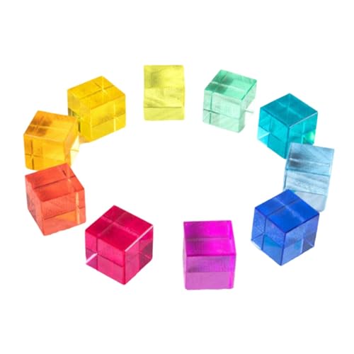 Oshhni 100 x Regenbogen-Acryl-EDELSTEIN-Würfel, Stapelblöcke, sensorisches Training, Farbe, für Kleinkinder, Stapelspielzeug zum Basteln Oshhni 100 x Regenbogen-Acryl-EDELSTEIN-Würfel, Stapelblöcke, sensorisches Training, Farbe, für Kleinkinder, Stapelspielzeug zum Basteln von Oshhni