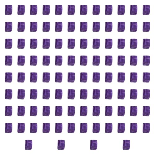 Oshhni 100x Acrylwürfel Blankowürfel, Bausteine, Sensorisches Trainingsspielzeug für Brettspiele Tabletop, Violett von Oshhni