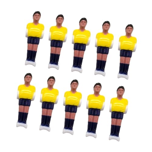 Oshhni 10pcs Foosball -Männer Ersatz Set Foosball Fußballtisch Fußball Männer Accessoire Fußballspieler Zahlen zum Geburtstag zu Hause, Gelb Dunkelblau von Oshhni