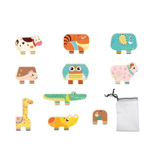 Oshhni 10pcs Tierblöcke Stapeln Spielzeug Fine Motor Skills Tragbare Bausteine Gebäudes Gleichgewicht für 2 3 4 5 6 7 Jahre alt Oshhni 10pcs Tierblöcke Stapeln Spielzeug Fine Motor Skills Tragbare Bausteine Gebäudes Gleichgewicht für 2 3 4 5 6 7 Jahre alt von Oshhni