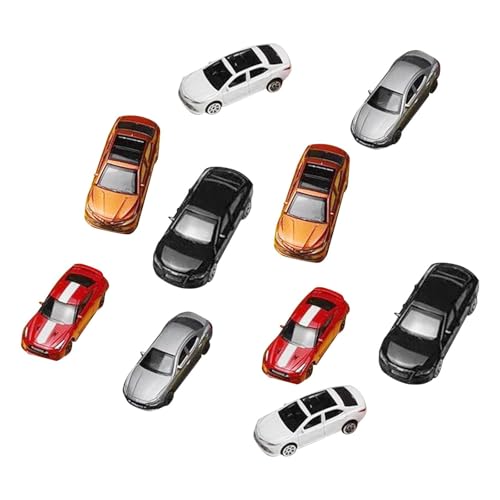 Oshhni 10x 1/64 Diecast Model Car Car Gemalt für S Gauge DIY Zug Modellzubehör von Oshhni