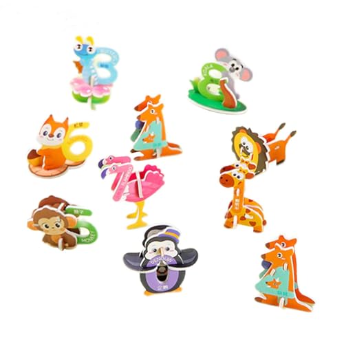 Oshhni 10x Cartoon Puzzle Feinmotorik Stem Spielzeug Form Matching Puzzle für Jungen Mädchen Party Favors Kindergarten Kinder, Nummer von Oshhni