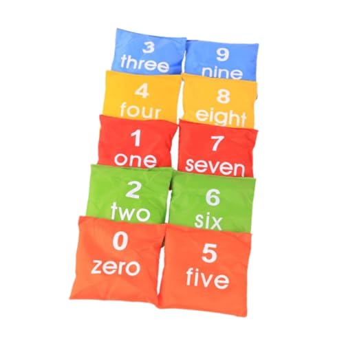 Oshhni 10x Number Beanbags Lernspielzeug werfen Tasche Kognitiver Sandsack für Party Vorschule Klassenzimmer von Oshhni