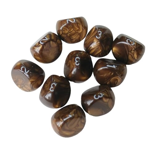 Oshhni 10x Würfel Set 3 Seitige Spiel Würfel, Bar Spielzeug, Party Favors, Acryl, 3 Seitige Würfel, für Party, Gold Oshhni 10x Würfel Set 3 Seitige Spiel Würfel, Bar Spielzeug, Party Favors, Acryl, 3 Seitige Würfel, für Party, Gold von Oshhni