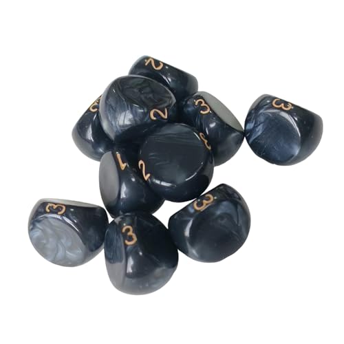 Oshhni 10x Würfel Set 3 Seitige Spiel Würfel, Bar Spielzeug, Party Favors, Acryl, 3 Seitige Würfel, für Party, Schwarz Oshhni 10x Würfel Set 3 Seitige Spiel Würfel, Bar Spielzeug, Party Favors, Acryl, 3 Seitige Würfel, für Party, Schwarz von Oshhni