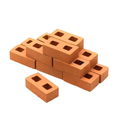 Oshhni 13-teiliges Mini-Ziegelmodell, Mikro-Landschaftsdekor-Requisiten, realistische 1/12-Ziegel-Dioramen-Szene für Miniaturen, DIY-Puppenhäuser, Rot Oshhni 13-teiliges Mini-Ziegelmodell, Mikro-Landschaftsdekor-Requisiten, realistische 1/12-Ziegel-Dioramen-Szene für Miniaturen, DIY-Puppenhäuser, Rot von Oshhni