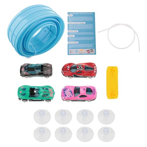 Oshhni 15 Fuß biegsame Rennstrecke mit 4 Legierungsautos, Bausatz mit Saugnäpfen, tragbares Kinderspielzeug, GrÜn Oshhni 15 Fuß biegsame Rennstrecke mit 4 Legierungsautos, Bausatz mit Saugnäpfen, tragbares Kinderspielzeug, GrÜn von Oshhni